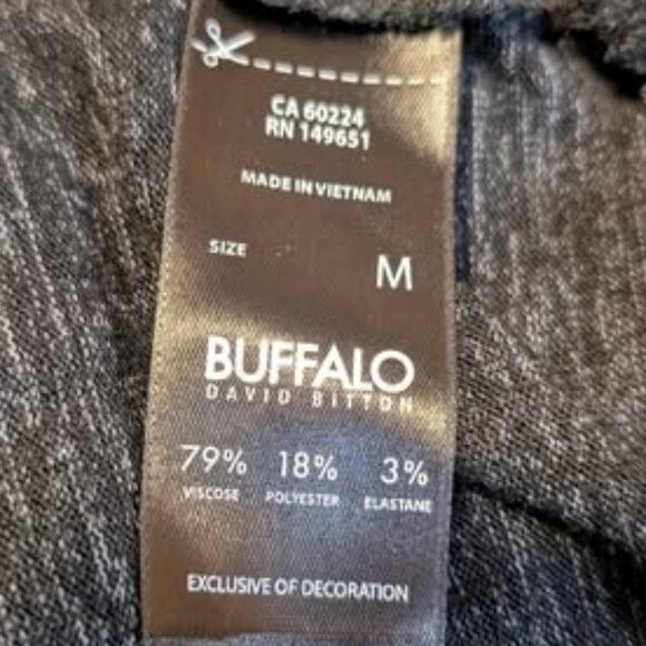 Buffalo Sweater by David Britton Pullover Black Lightweight long sleeve Comfy - Picture 7 of 7